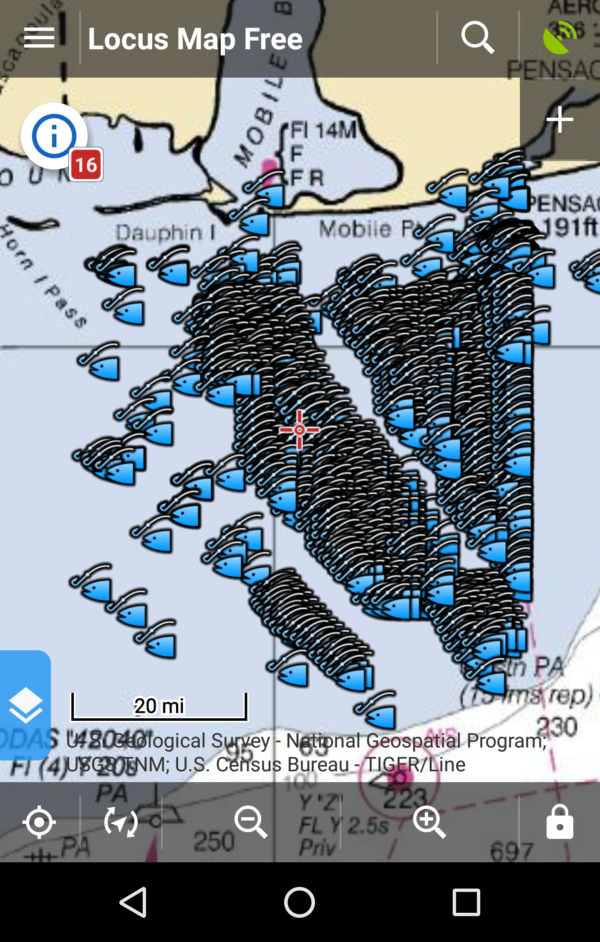 Alabama Fishing Map for Mobile Devices and GPS